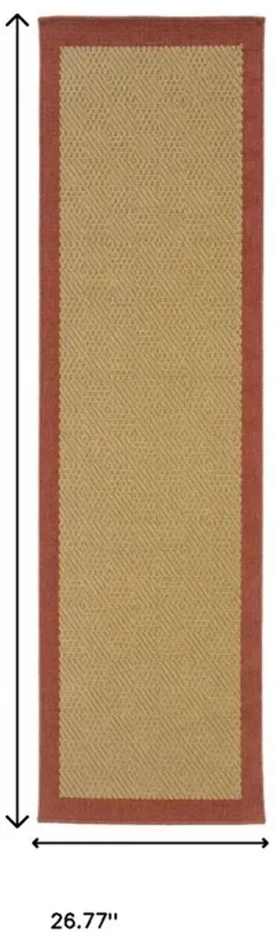 2' X 8' Indoor & Outdoor Area Rug - Beige