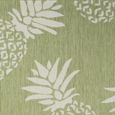 5' X 7' Floral Indoor / Outdoor Area Rug - Green