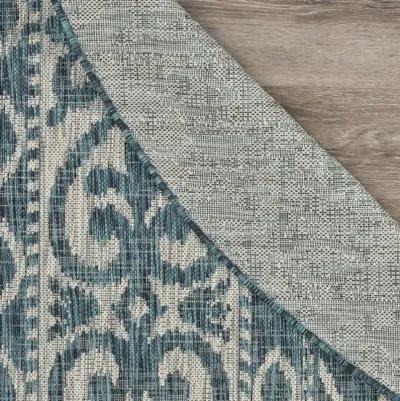 8' X 8' Indoor / Outdoor Area Rug - Blue / Gray