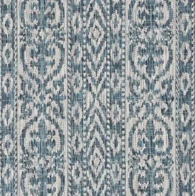 8' X 8' Indoor / Outdoor Area Rug - Blue / Gray