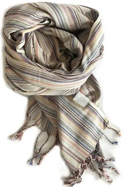 Colored Striped Design Turkish Beach Blanket - Multi