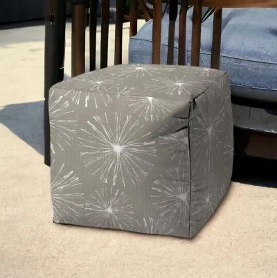 Cube Geometric Indoor / Outdoor Pouf Cover - Taupe