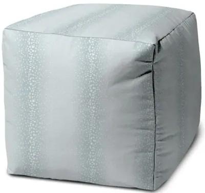 Polyester Cube Ombre Indoor / Outdoor Pouf Ottoman - Blue