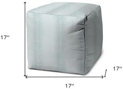 Polyester Cube Ombre Indoor / Outdoor Pouf Ottoman - Blue