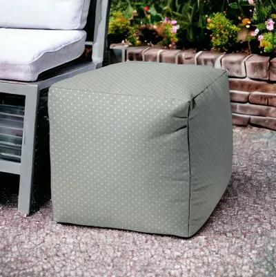 Cube Polka Dots Indoor Outdoor Pouf Cover - Green