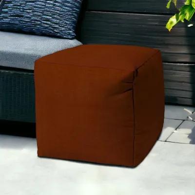 Polyester Cube Indoor Outdoor Pouf Cover - Orange