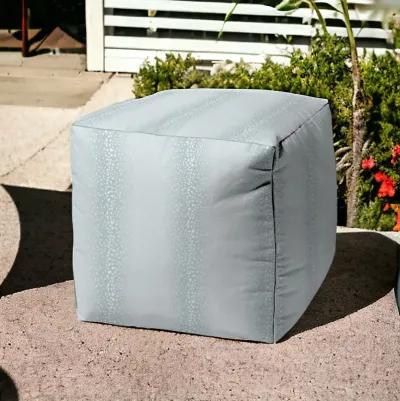 Cube Indoor Outdoor Pouf Cover - Blue