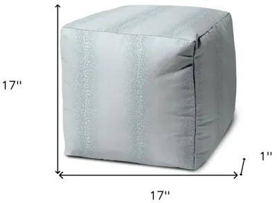 Cube Indoor Outdoor Pouf Cover - Blue