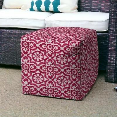 Cube Indoor Outdoor Pouf Cover - Pink