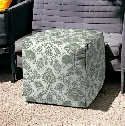 Cube Indoor / Outdoor Pouf Cover - Green