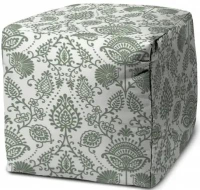 Cube Indoor / Outdoor Pouf Cover - Green