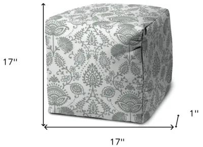 Cube, Indoor Outdoor Pouf Cover - Gray