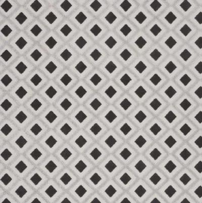 9' X 12' Gingham Non Skid Indoor / Outdoor Area Rug - Black / White