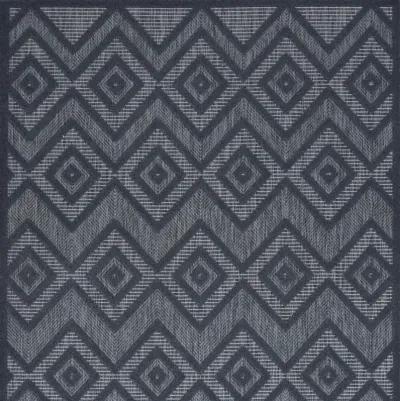 5' X 7' Argyle Indoor / Outdoor Area Rug - Navy Blue