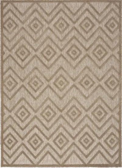 5' X 7' Argyle Indoor / Outdoor Area Rug - Natural Beige