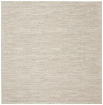 5' X 5' Square Non Skid Indoor / Outdoor Area Rug - Ivory / Beige