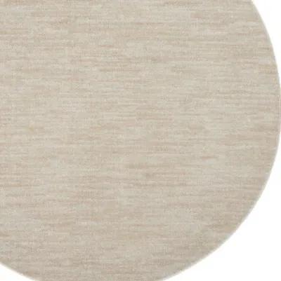 6' X 6' Round Non Skid Indoor / Outdoor Area Rug - Ivory / Beige