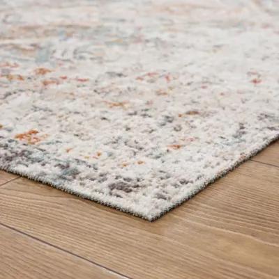 5' X 8' Abstract Stain Resistant Indoor / Outdoor Area Rug - Beige