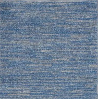 2' X 4' Striped Non Skid Indoor / Outdoor Runner Rug - Blue / Gray