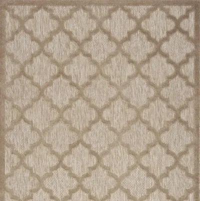 4' X 6' Ikat Indoor / Outdoor Area Rug - Natural Beige