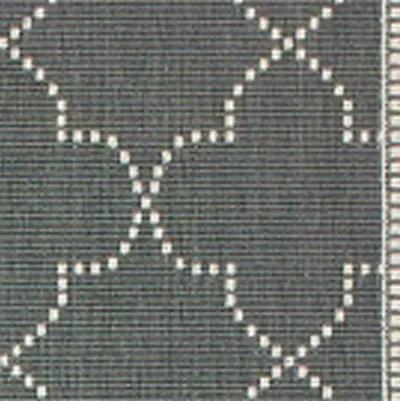 8' X 11' Geometric Stain Resistant Area Rug Outdoor / Indoor - Ivory / Gray