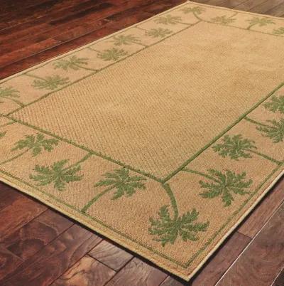 5' X 8' Stain Resistant Area Rug Indoor & Outdoor - Beige