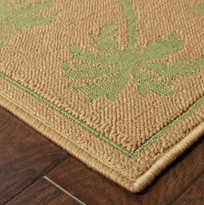 5' X 8' Stain Resistant Area Rug Indoor & Outdoor - Beige