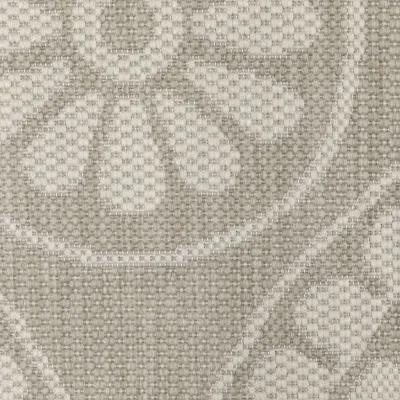 2' X 7' Geometric Stain Resistant Outdoor / Indoor Area Rug - Gray / Ivory