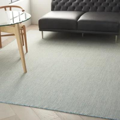 9' X 12' Geometric Power Loom Area Rug - Blue