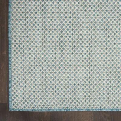 9' X 12' Geometric Power Loom Area Rug - Blue