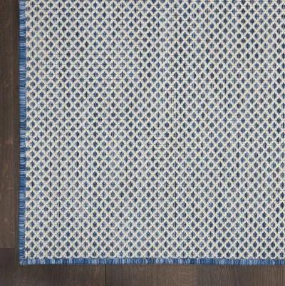 8' X 10' Geometric Power Loom Area Rug - Blue