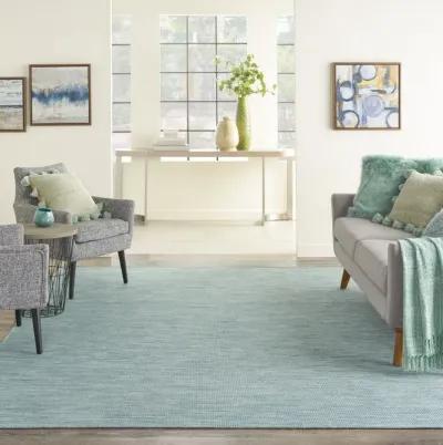 9' X 12' Power Loom Area Rug - Aqua