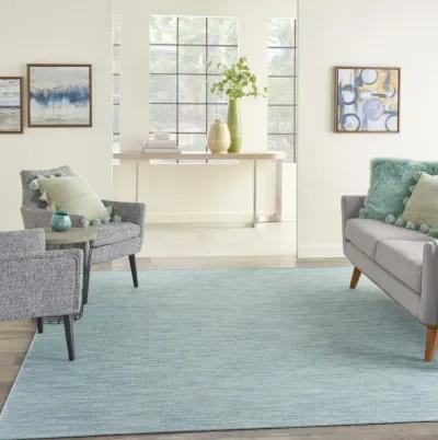 9' X 12' Power Loom Area Rug - Aqua