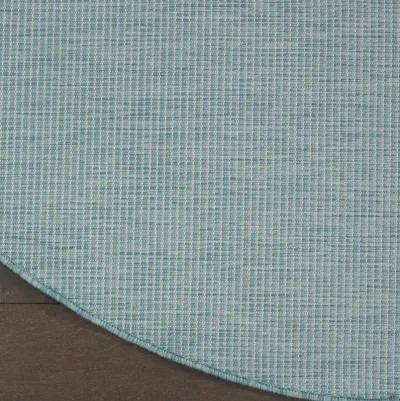 6' Round Power Loom Area Rug - Aqua