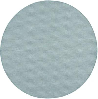 6' Round Power Loom Area Rug - Aqua