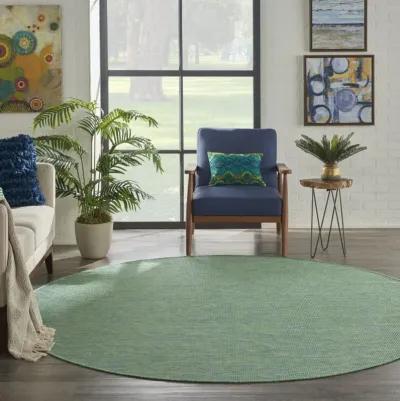 8' Round Power Loom Area Rug - Blue