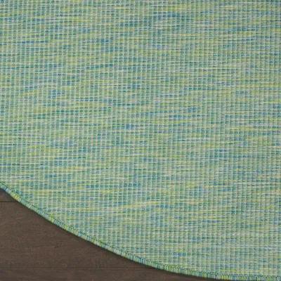 8' Round Power Loom Area Rug - Blue