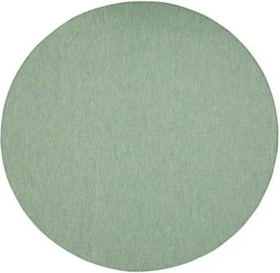 8' Round Power Loom Area Rug - Blue