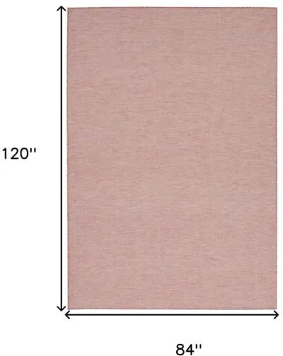 7' X 10' Power Loom Area Rug - Dark Red