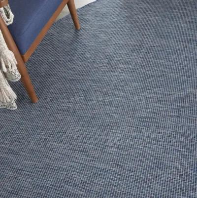 8' Round Power Loom Area Rug - Navy Blue