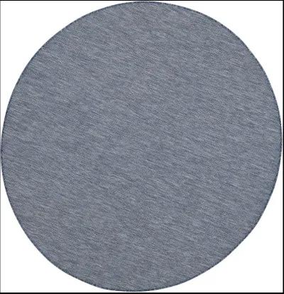 8' Round Power Loom Area Rug - Navy Blue