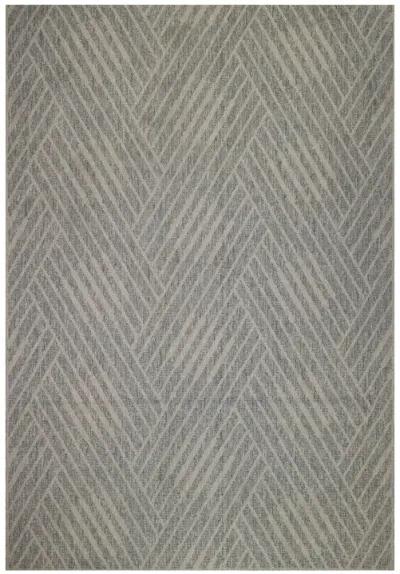 5' X 8' Geometric Stain Resistant Indoor / Outdoor Area Rug - Gray