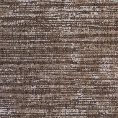 6' X 9' Striped Stain Resistant Indoor / Outdoor Area Rug - Brown / Ivory