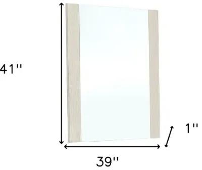 41" Glass Mirror - Beige