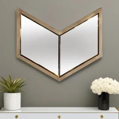 23" Novelty Framed Accent Mirror - Natural