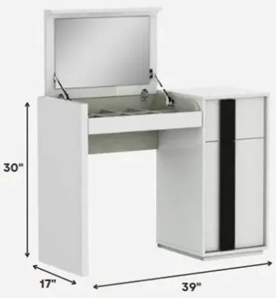 Iron Vanity Dresser - White