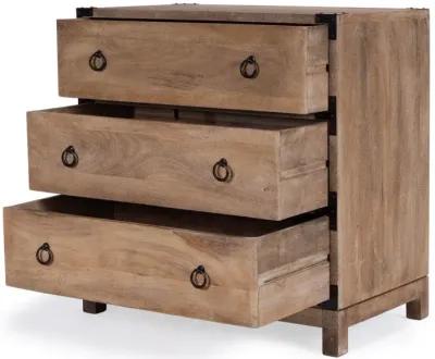 Wood Solid Wood Three Drawer Dresser - Natural