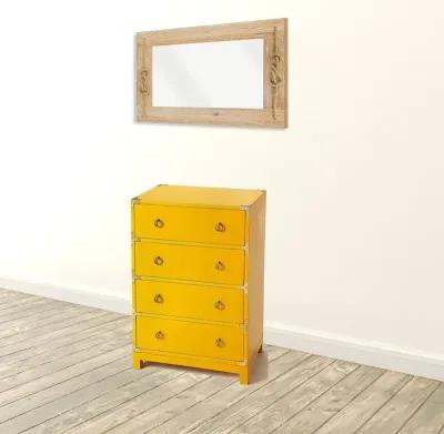 Four Drawer Dresser - Yellow Solid Wood