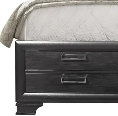 Solid Wood Full Eight Drawers Bed - Gray