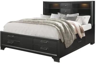 Solid Wood Full Eight Drawers Bed - Gray